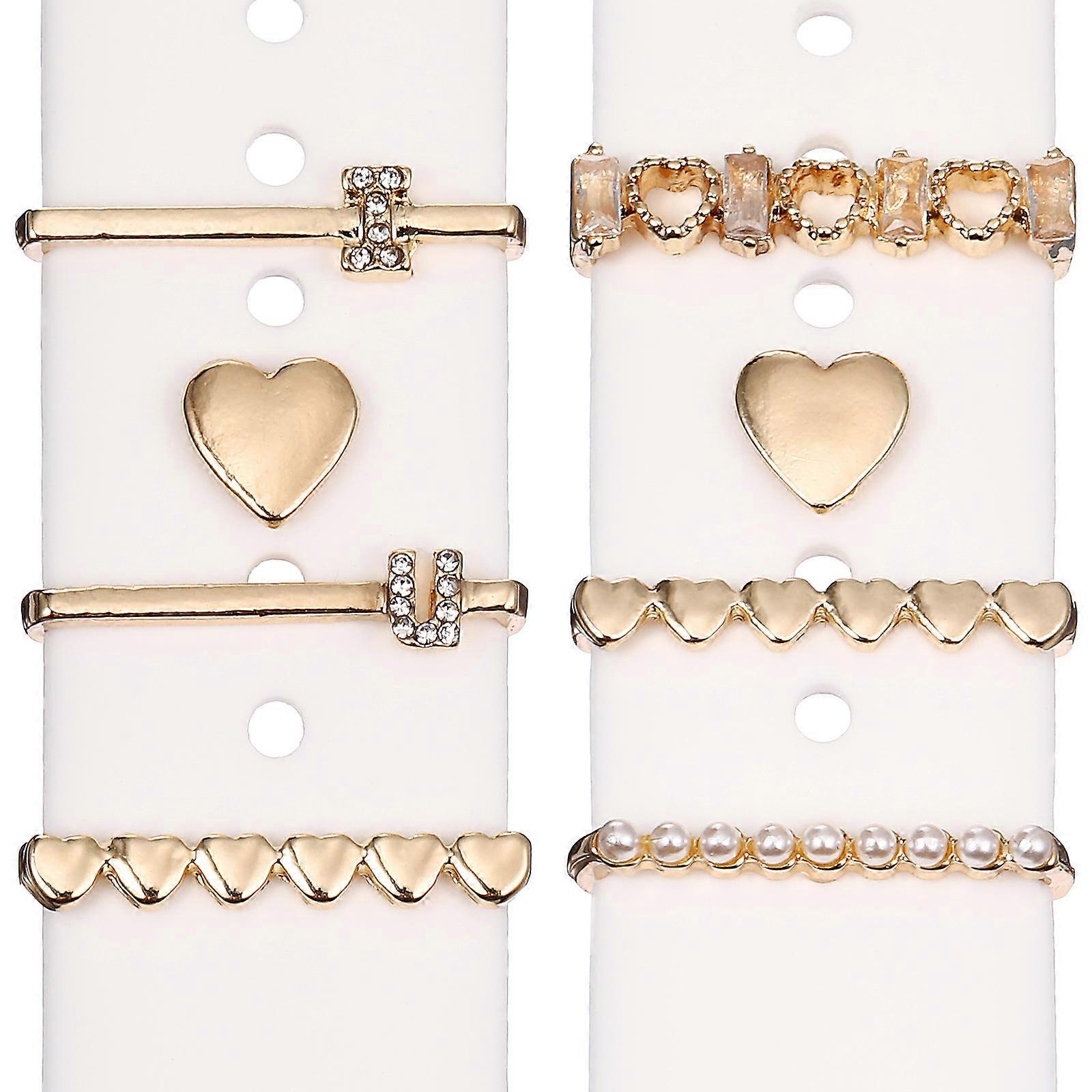 Watch Strap Ring Loop 8Pcs Golden Metal for Quick Style Charm Decoration