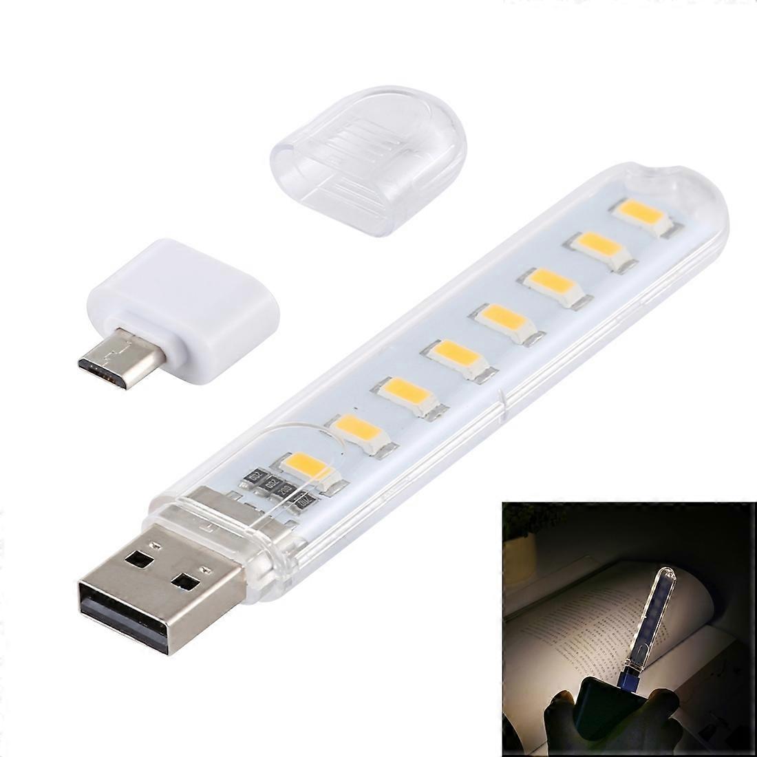 8LEDs 5V 200LM USB LED Book Light Portable Night Light