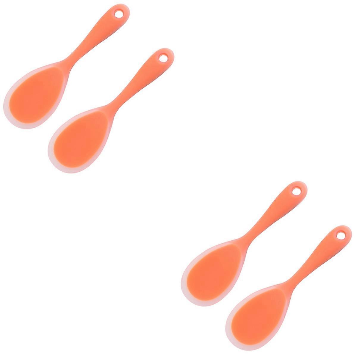 Flatware 4 Pcs Silicon Rice Spoon Kitchen Utensil Tableware