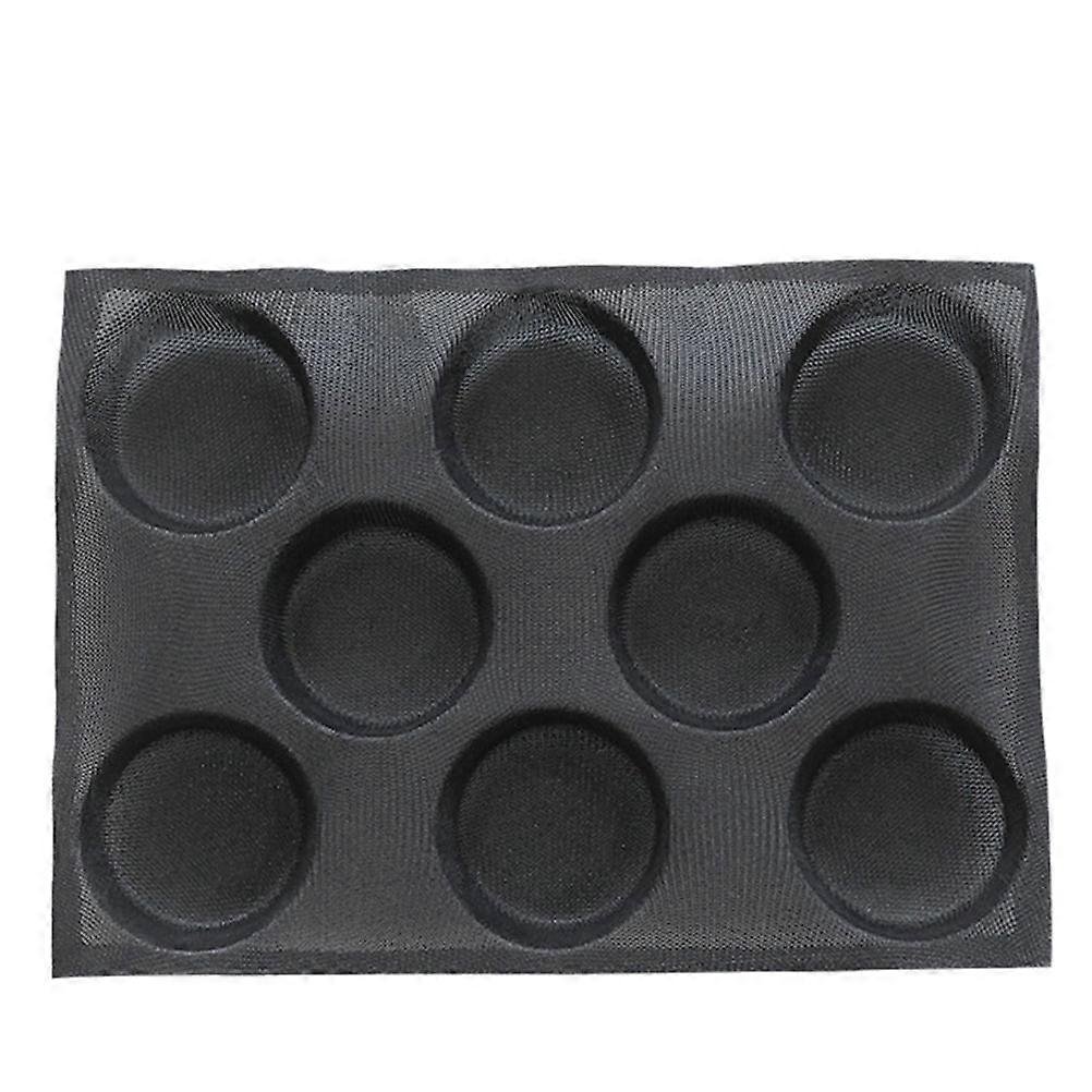 Silicone Hamburger Bun Mold 8 Cavities Non Stick Baking Pan