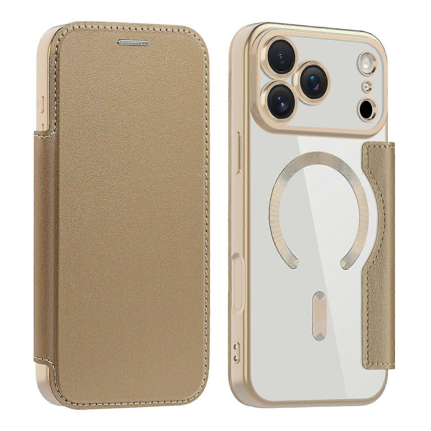 For iPhone 17 Pro Case Compatible with MagSafe Leather Phone Cover