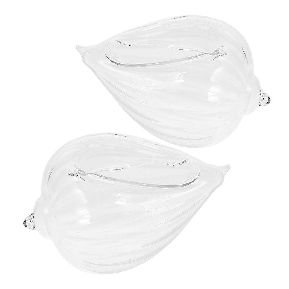 Creative Conch Shape Cup Transparent Glassware For Home Dining Enhancing Beverage Presentation Easy Grip Shell Shape 2Pcs