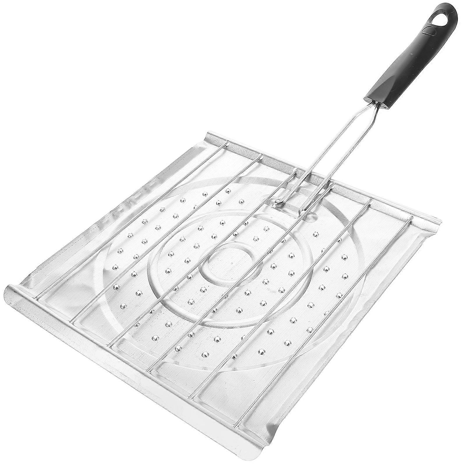 Rejilla tostadora de alambre de hierro para quesadillas, ideal para cocina casera, 1 unidad, para asar, tostar pan, difusor de calor, para cocinar al aire libre