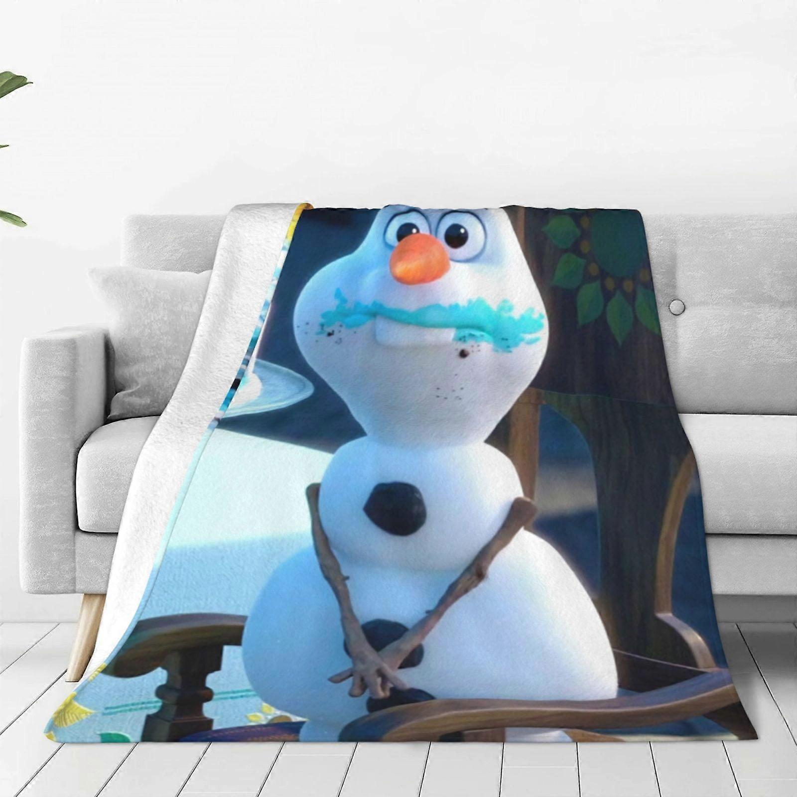Frozen Blanket for Men & Women, Super Soft Fluffy Fleece, Cozy Warm Travel Blanket for Sofa, Bed, All Seasons Gift 40"x30"