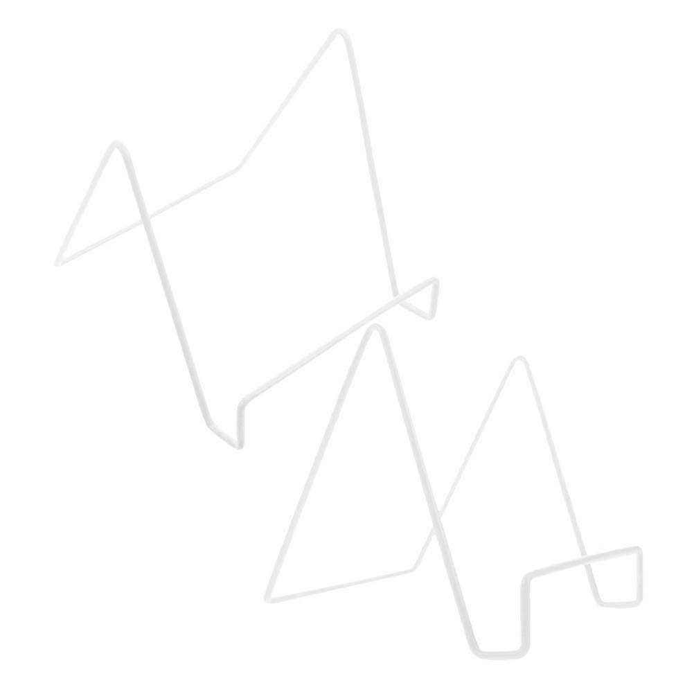 Display Stand Metal Display Stand for Storage Use 2Pcs Stable White Holder
