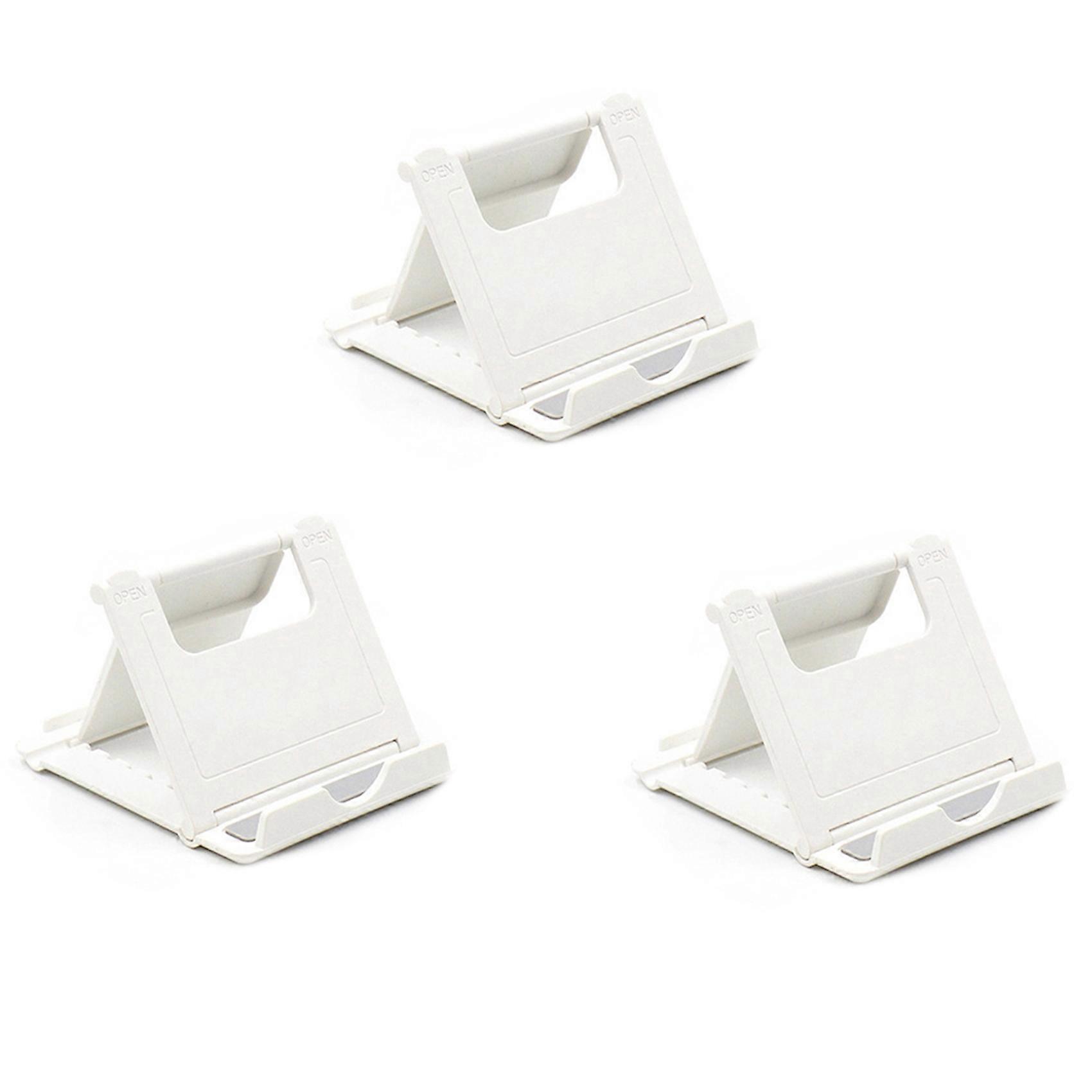3X Tablet Stand Desktop Support Portable Double Folding Stand Suitable for iPhone iPad Samsung Huawei Tablet Stand White