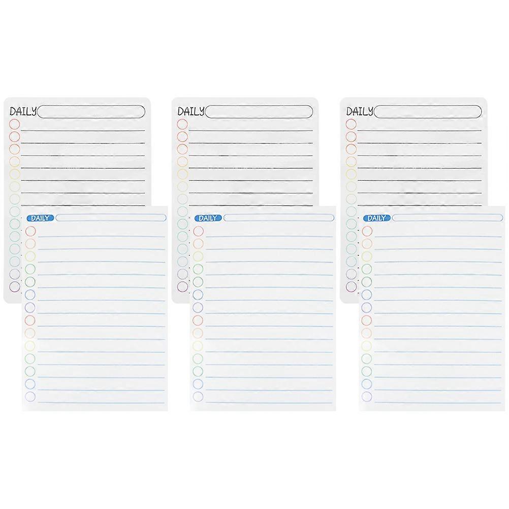 6 Sheets Magnetic Whiteboard Weekly Planner Board for Home in Assorted Color