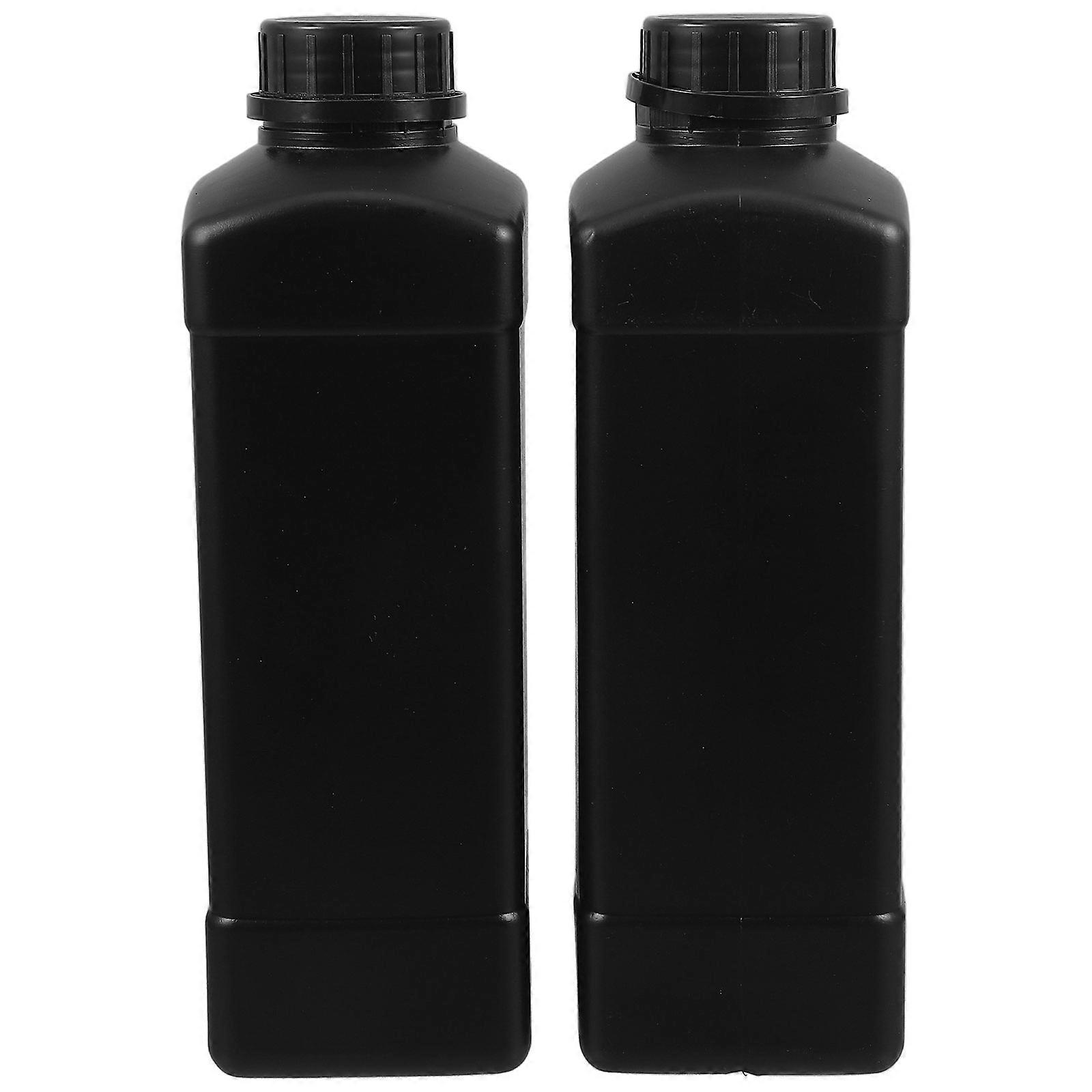 Laboratory Bottle Liquid Bottles for Storage Use 2Pcs Black Hdpe Container