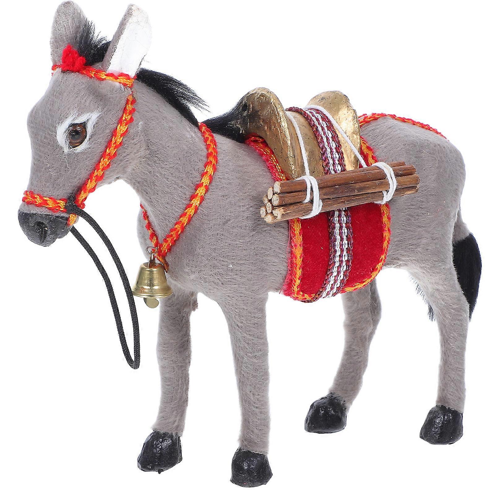 Durable Mini Donkey Toy Plastic Figurine for Educational Play