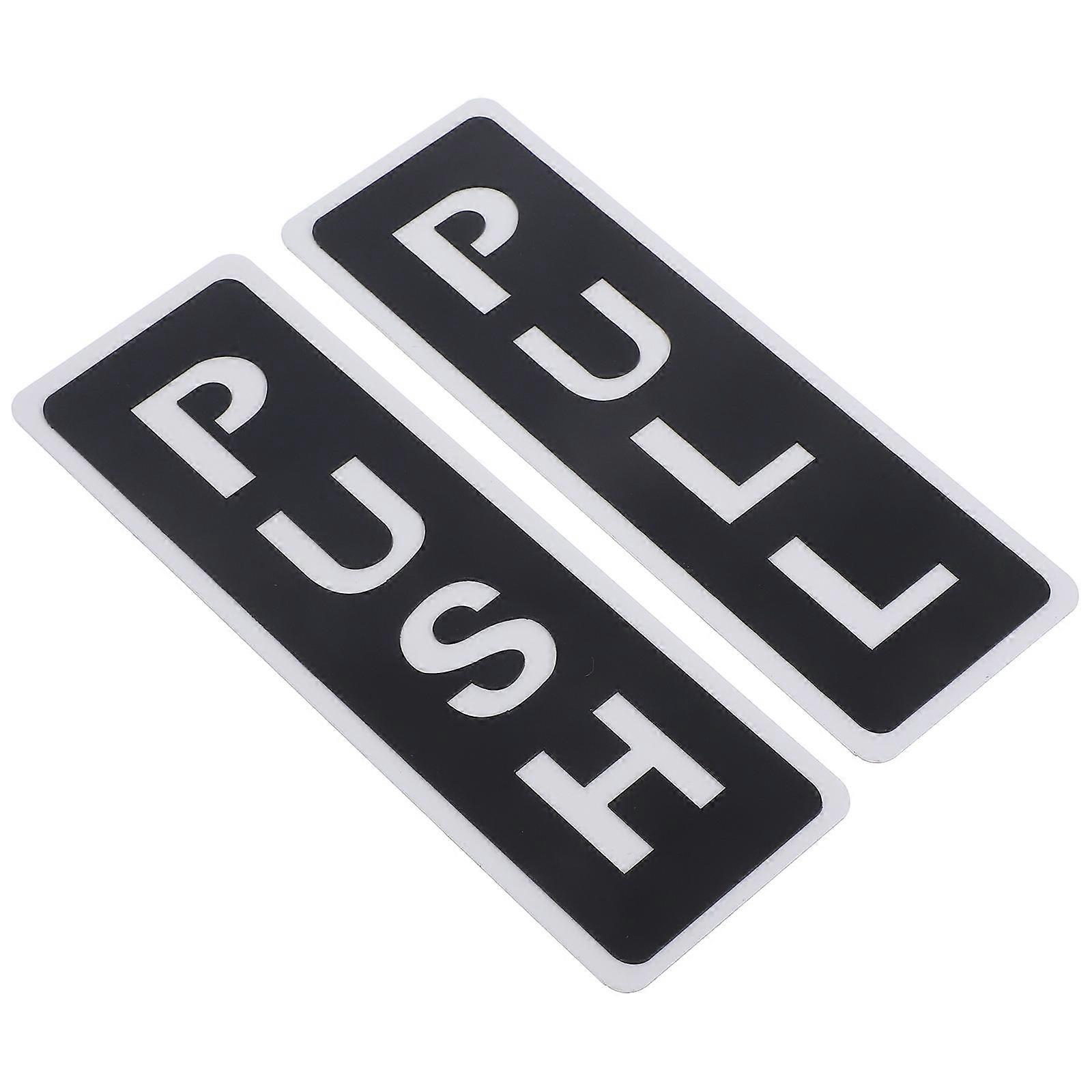 Push Pull Door Sign Acrylic Easy to Clean for 1Set Store Decoration