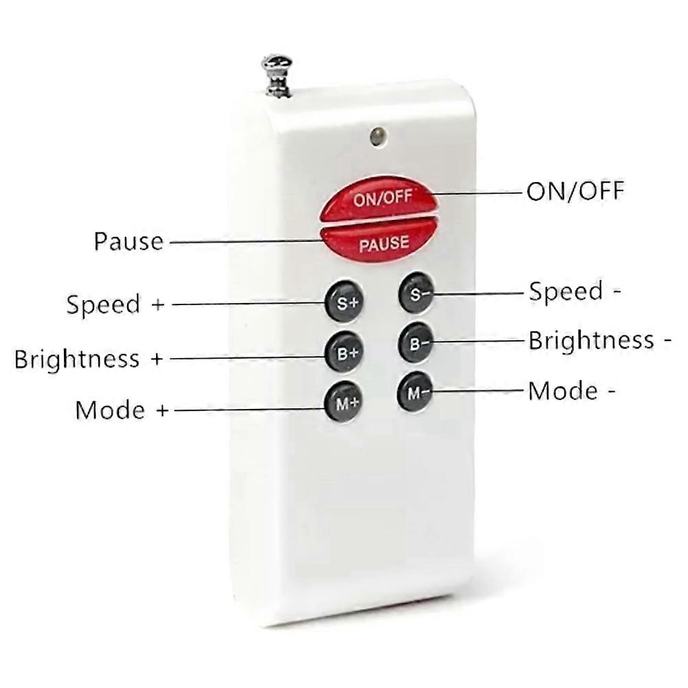 30A Remote Wireless Mini Controller for RGB LED Strip Light 8-Key Double RF Wireless Remote Controller
