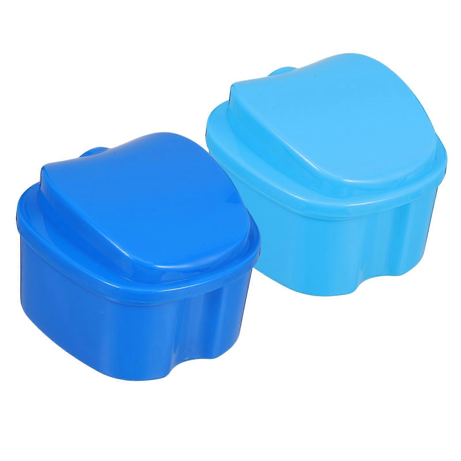 Denture Storage Case with Filter Layer for Travel Portable Denture Box