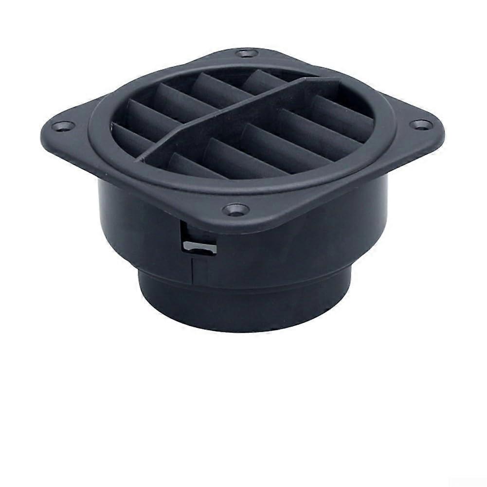 Black Plastic 75mm Heater Vent Outlet with 360° Rotation for Durable Heating System