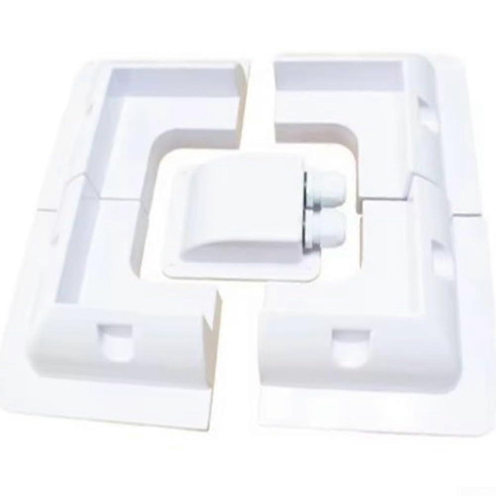 ABS Solar Panel Mounting Bracket Kit Drill Install White For RVs Campers Vans Boats Junction Box Set Of 4 Corners