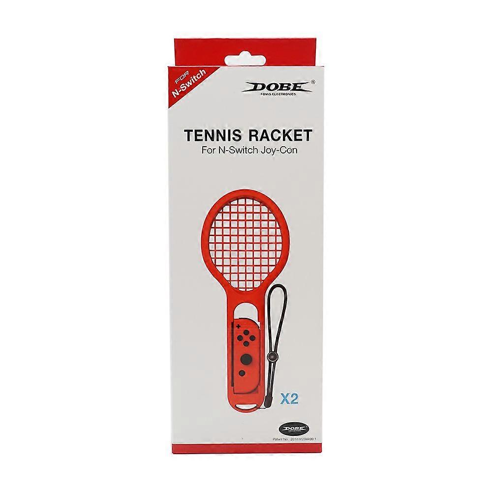 Twin Pack Tennis Racket JoyCon Attachment with Ergonomic Grip for Nintendo Switch and Mario Tennis Aces