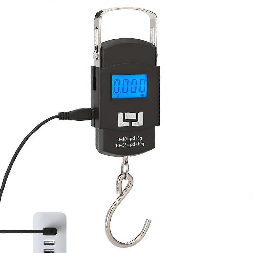 Rechargeable Digital Hanging Luggage Scale with Foldable Handle and MultiUnit Precision Hook
