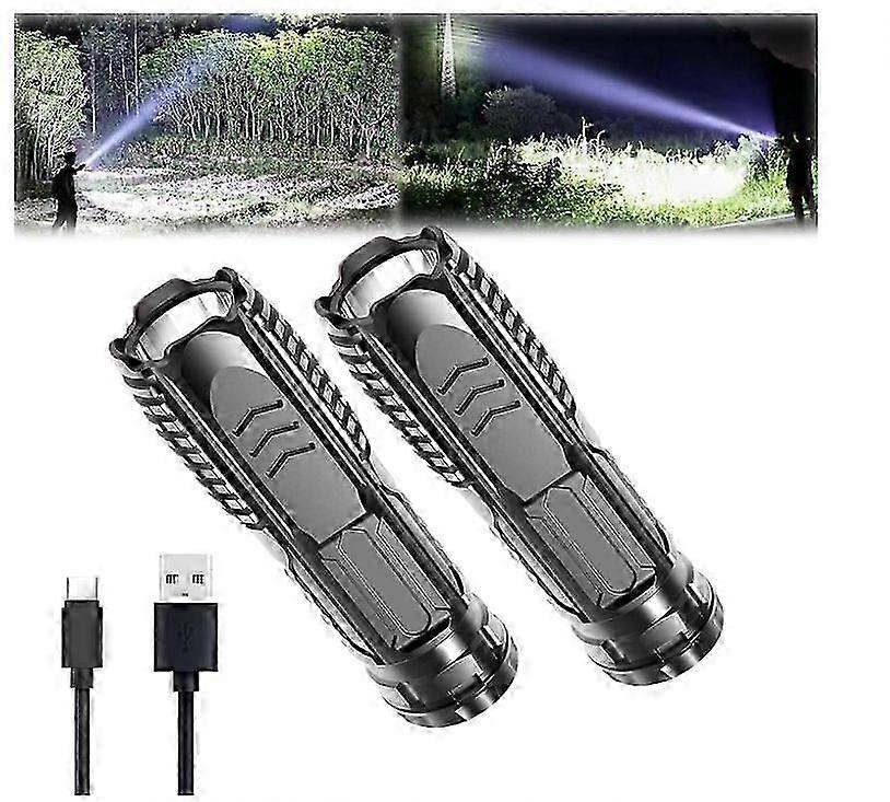 Rechargeable Flashlight - 500m Beam, 12h Runtime, IPX7 Waterproof