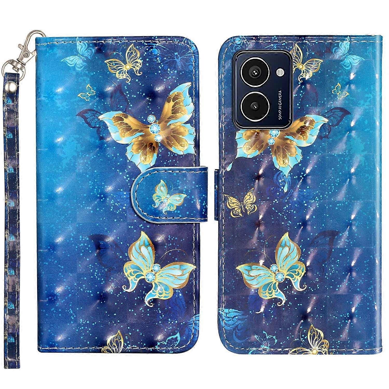 For HMD Pulse Pro Case 3D Pattern Printed Phone Leather Cover Handbag