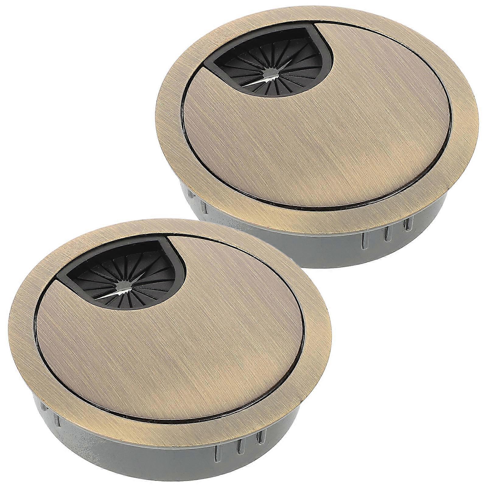 2Pcs Desk Cable Grommet Hole Cover for Home Office Tabletop