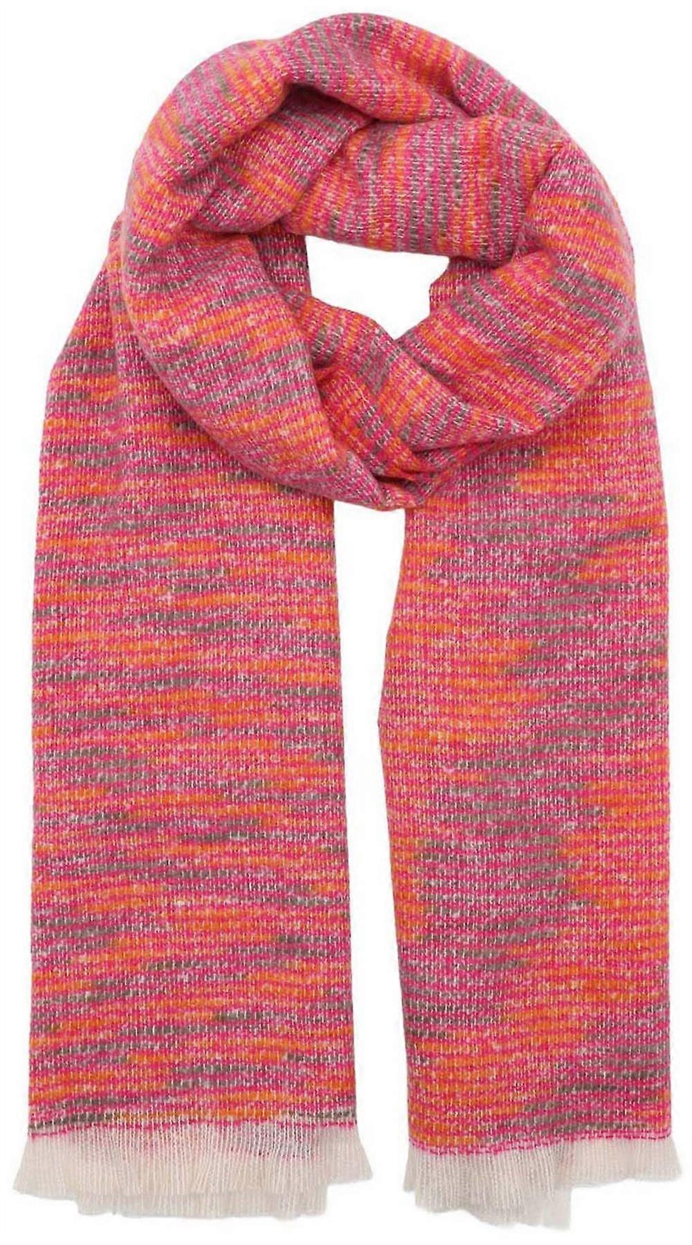 Zelly Herringbone Winter Weight Print Scarf - Pink
