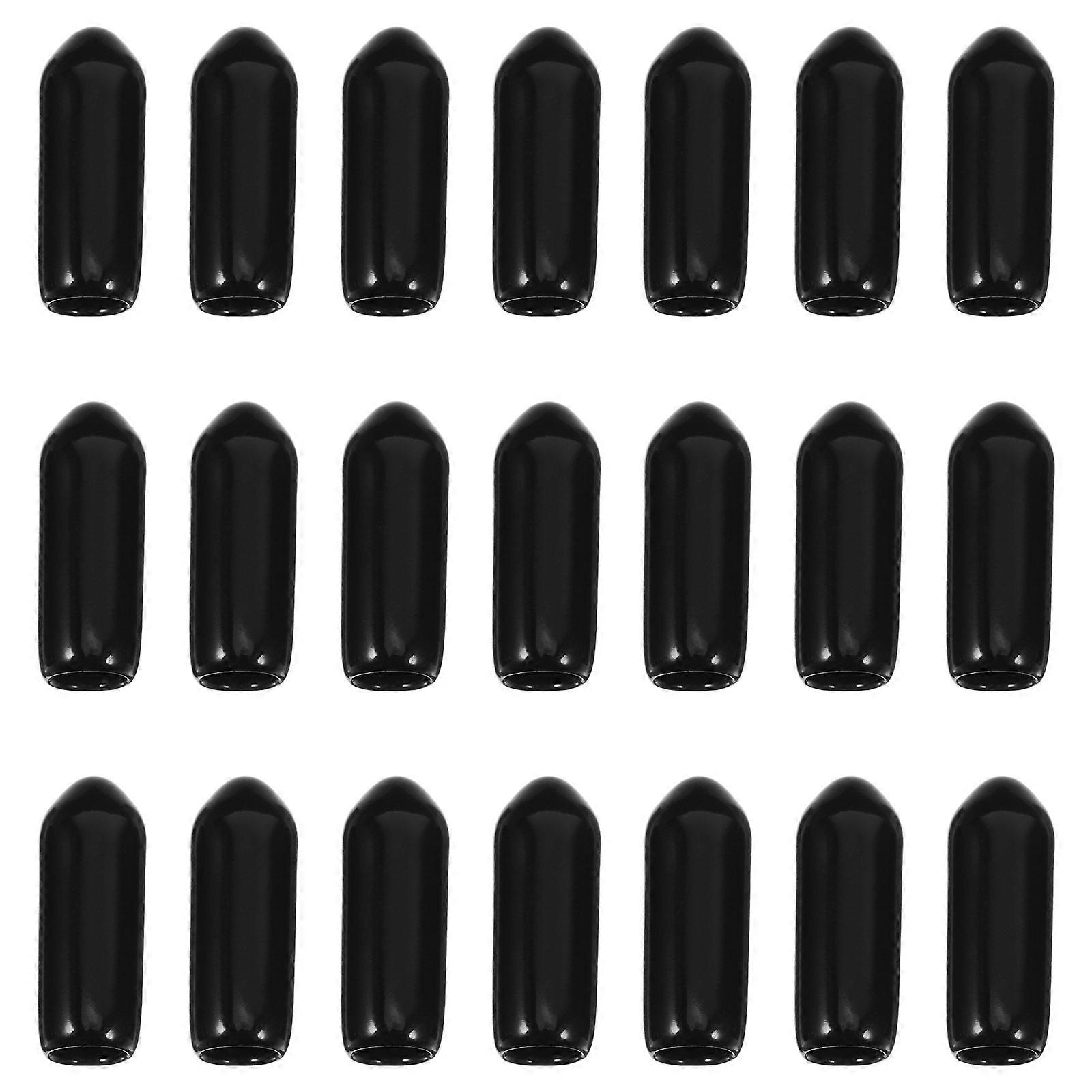 PVC Screw Thread Protector for Screw 100Pcs Black Rubber Tips Bolt Covers