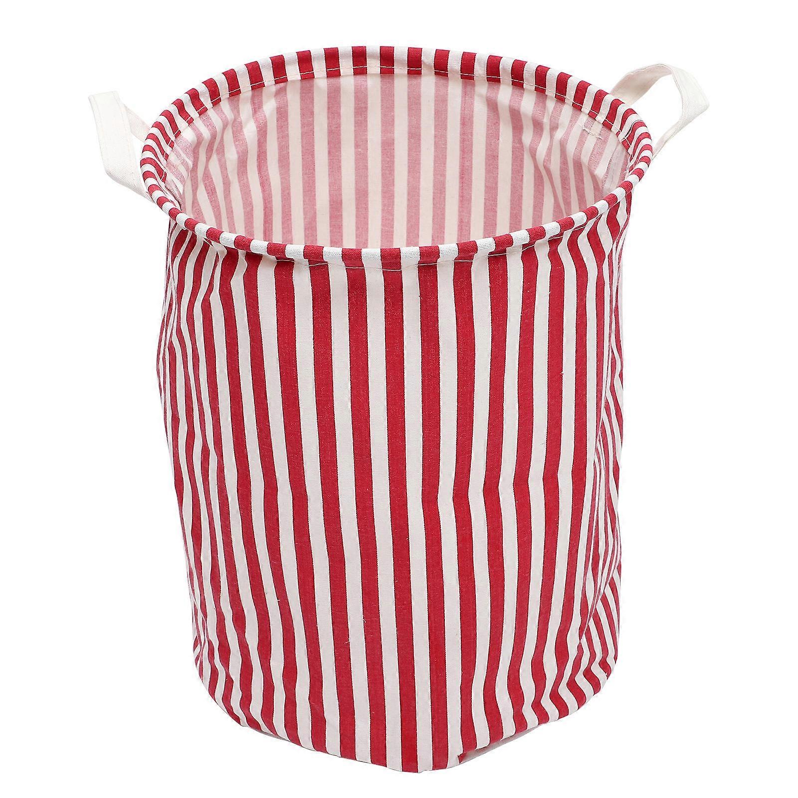 Foldable Laundry Basket Red Double Handle Storage Solution For Clothes Toys Gifts 1Pack