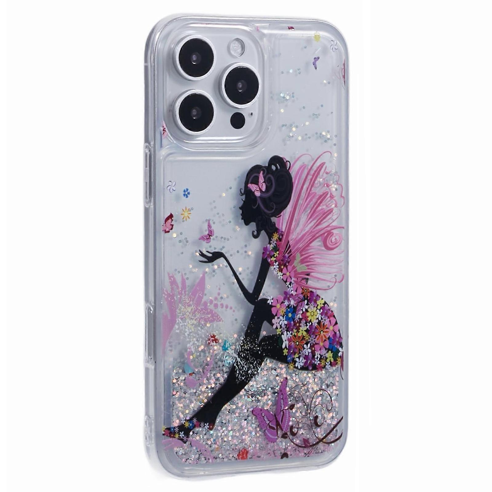 For iPhone 16 Pro Max Case Floating Quicksand Pattern Soft TPU Back Cover