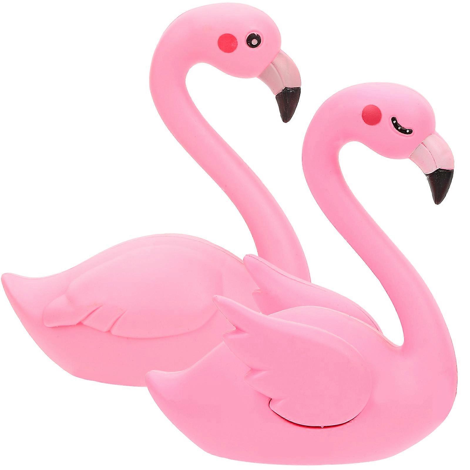 Flamingo Statue Pink Garden Decor for Decoration 10Pcs Set