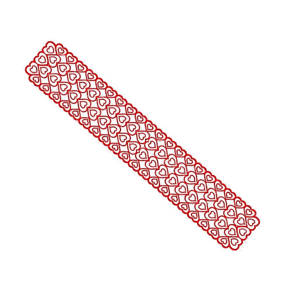 Valentine's Day Tablecloth Red Heart Shape 183x35cm 1Set
