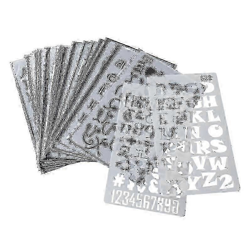 2025 24pcs Hollow Painting Alphanumeric Template Stencil