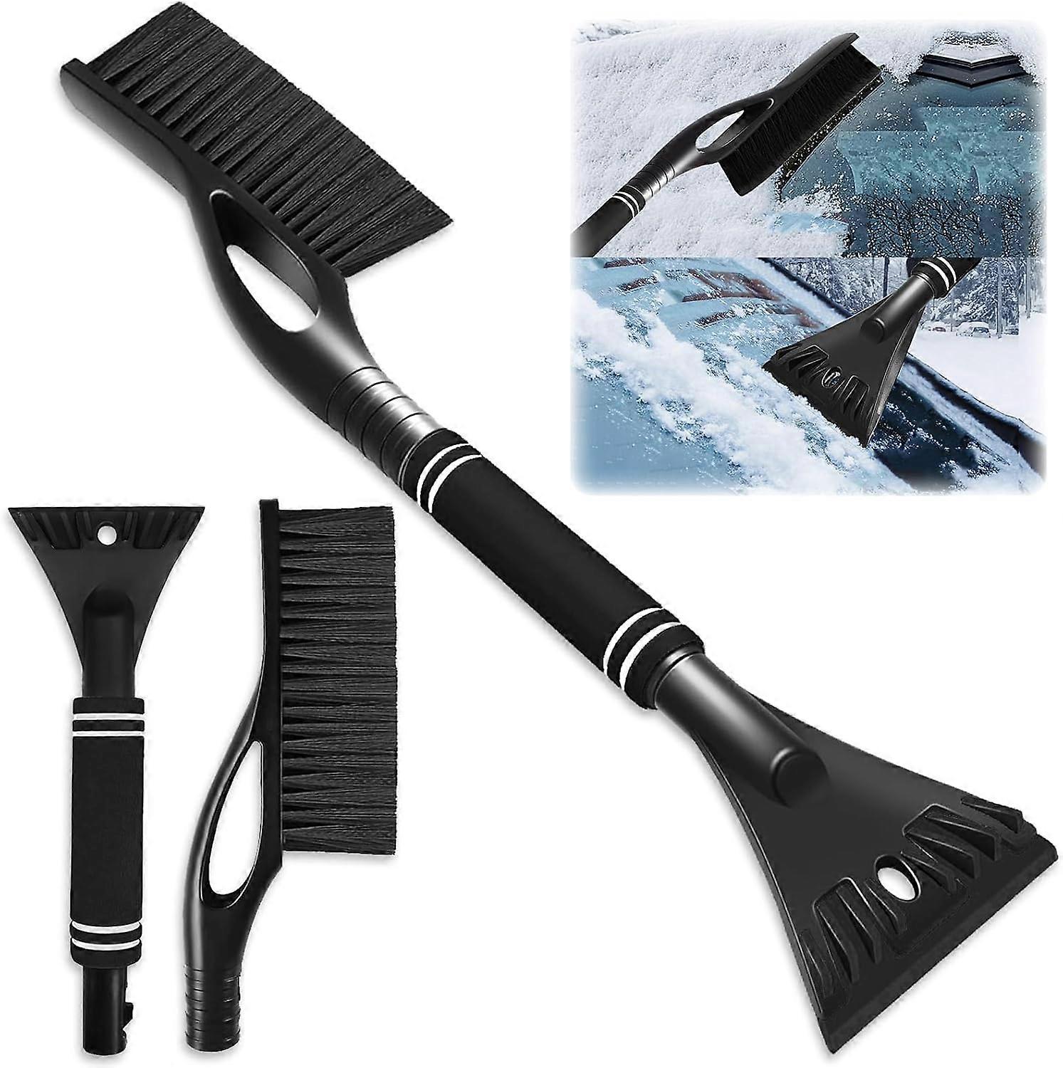 Ice Scraper and Snow Brush, Detachable 2-in-1 Windshield Ice Scraper