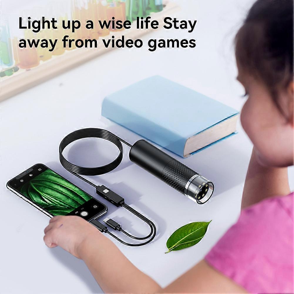 Handheld Digital Microscope Camera 50X-1600X USB Pocket Microscopes Camera with 8 Adjustable LED for Ios Android