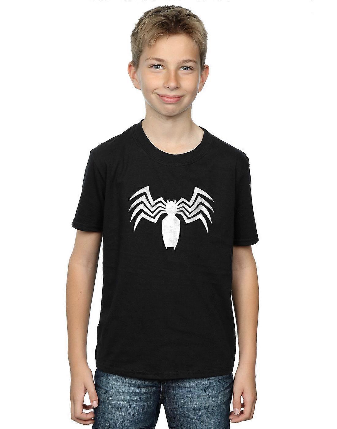 Marvel Boys Venom Spider Logo Emblem T-Shirt