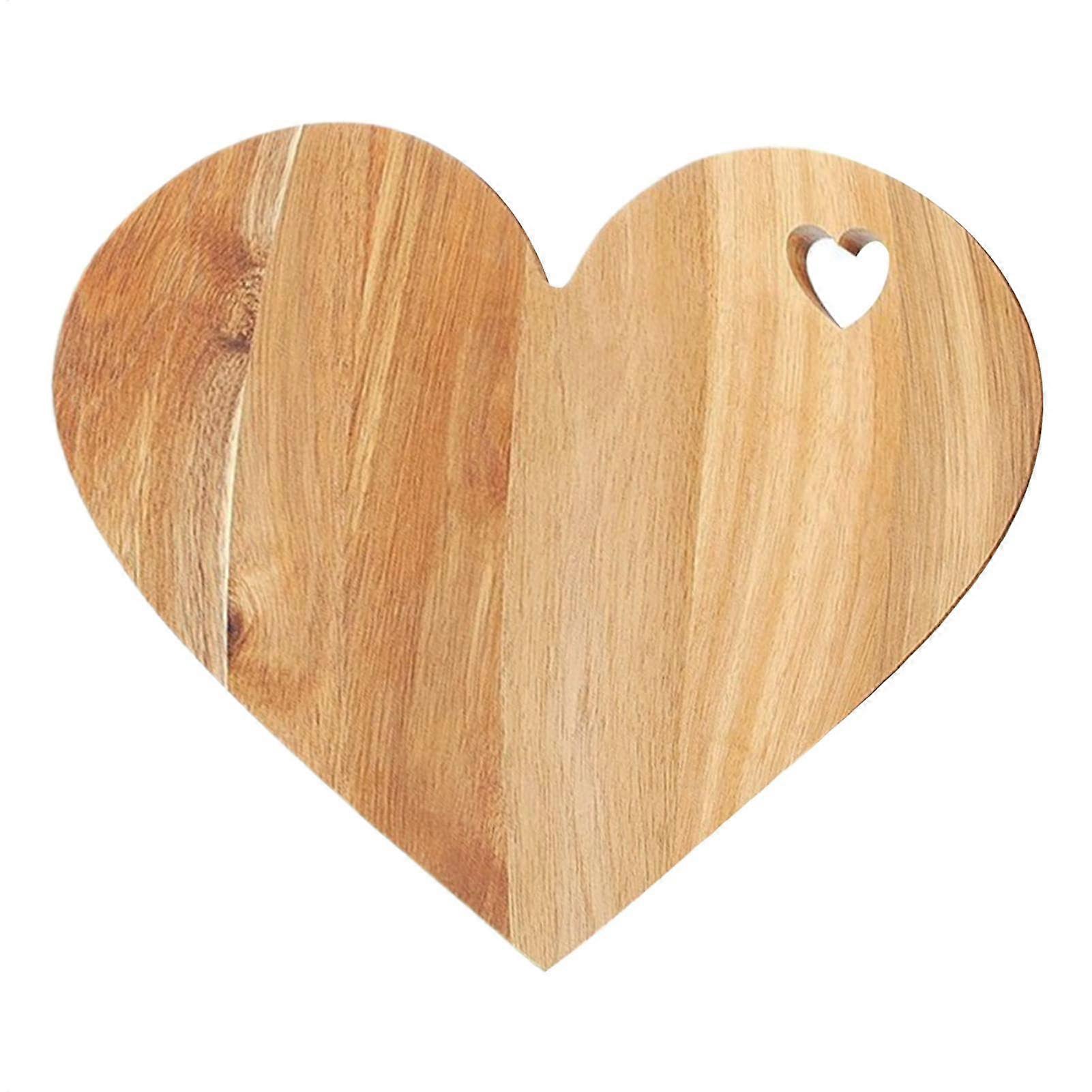 Heart Shaped Wooden Cutting Board for Cheese Bread Snacks | MultiPurpose Romantic Serving Board