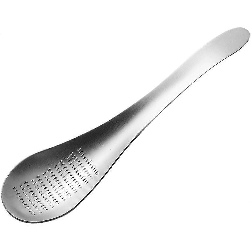Stainless Steel Ginger Grater Spoon with Double Direction Grinding for Versatile Kitchen Use 17cm