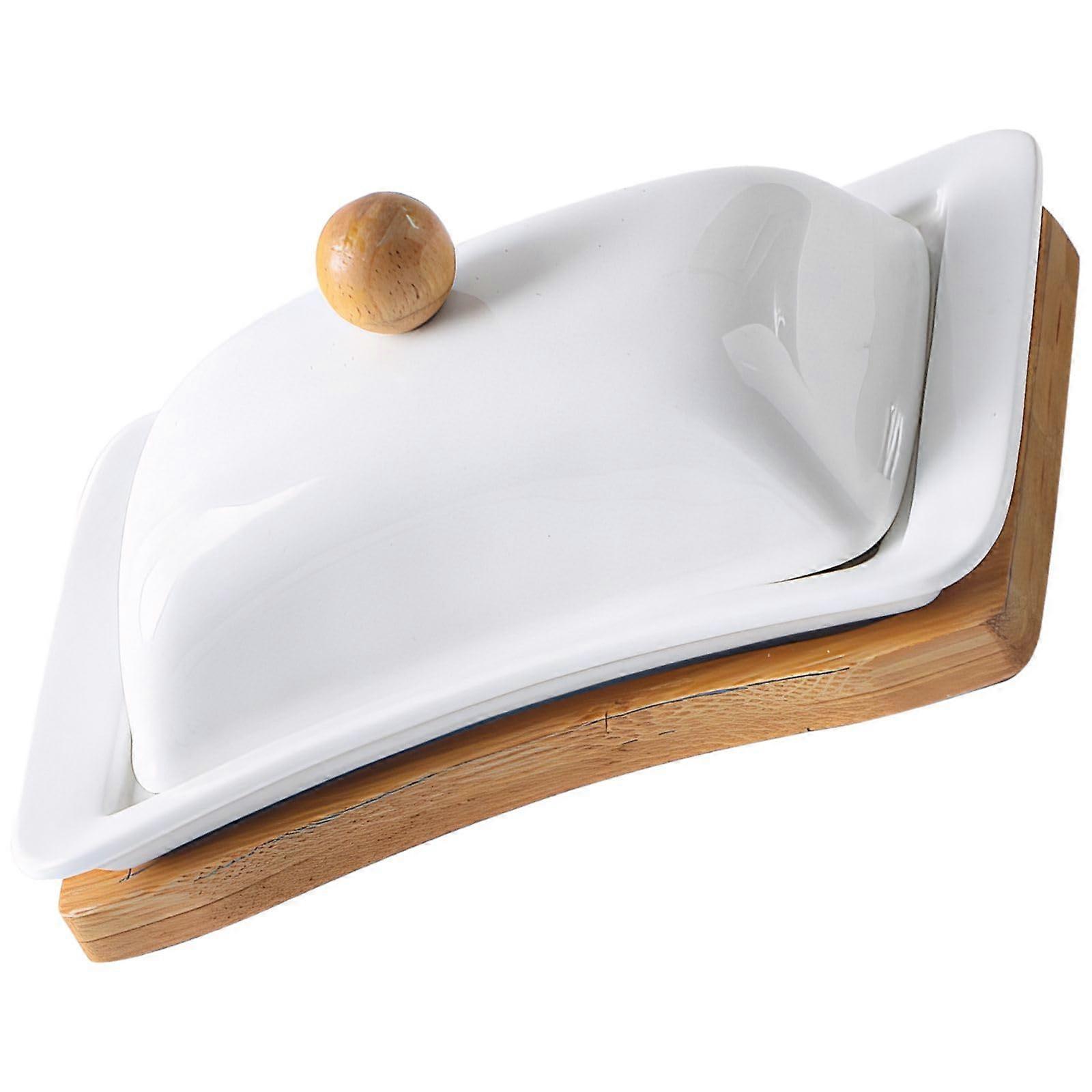 Butter Dish Ceramic Crock with Lid, ChipResistant Kitchen Countertop and Dining Table Storage