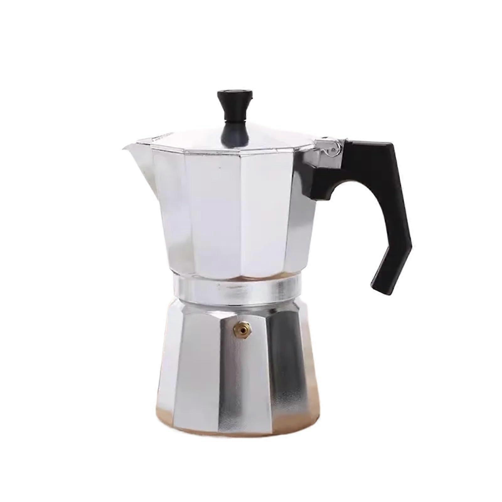 Large Capacity Aluminum Moka Coffee Pot Espresso Maker Octagonal Percolator for Home Brewing