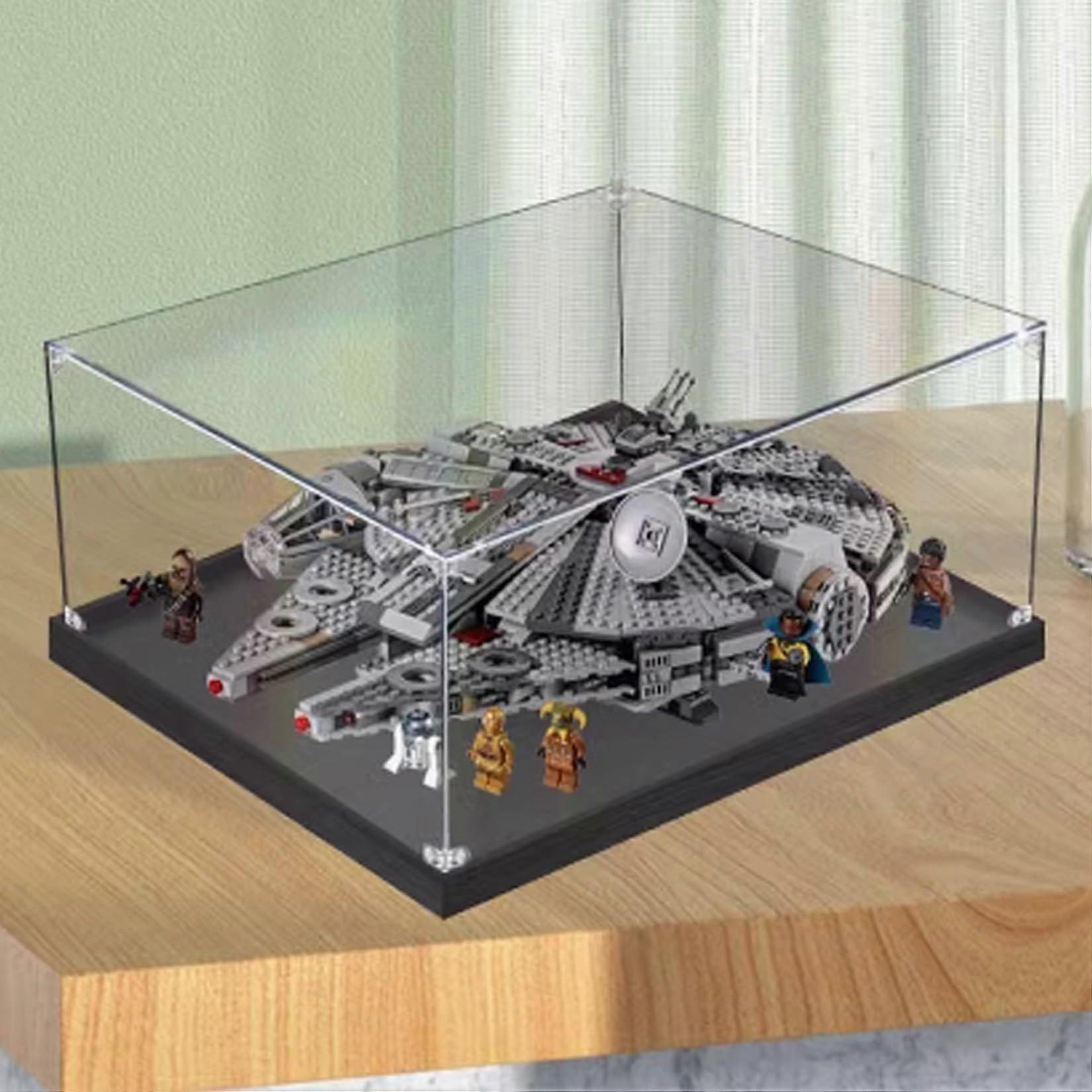 Clear Acrylic Display Case for  Millennium Falcon 75257, Transparent Dustproof Protective Box 3mm