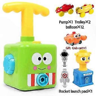 Balloon Powered Car Toy Set with Launcher and Pump for Kids