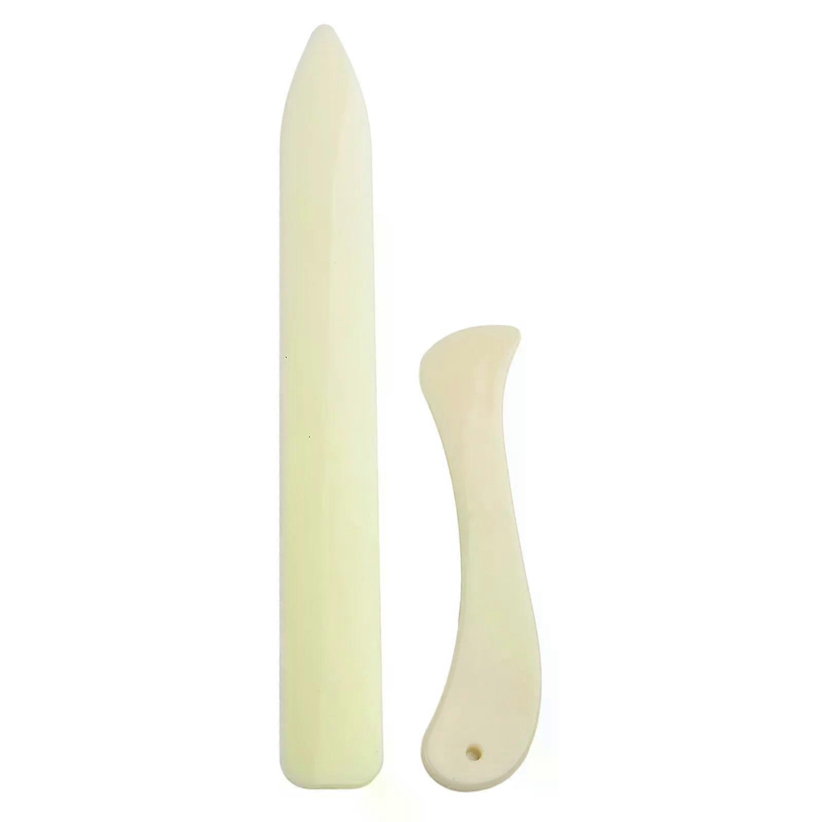 2PCS Leather Working Tool Bone Folder For Leather Craft Scoring Folding Creasing Edges Paper Plastic Handmade Sewing Tools Part