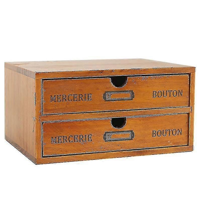 Retro Double Layers Box Stora Er Jewelry S Izer R