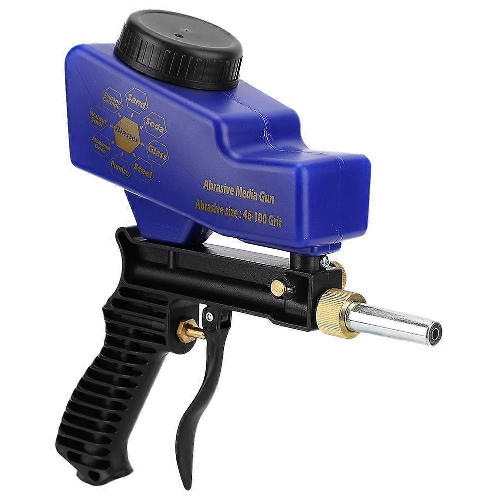 Sandblasting Gun with Adjustable Flow, Large Capacity Portable Sandblaster Kit for Rust Removal