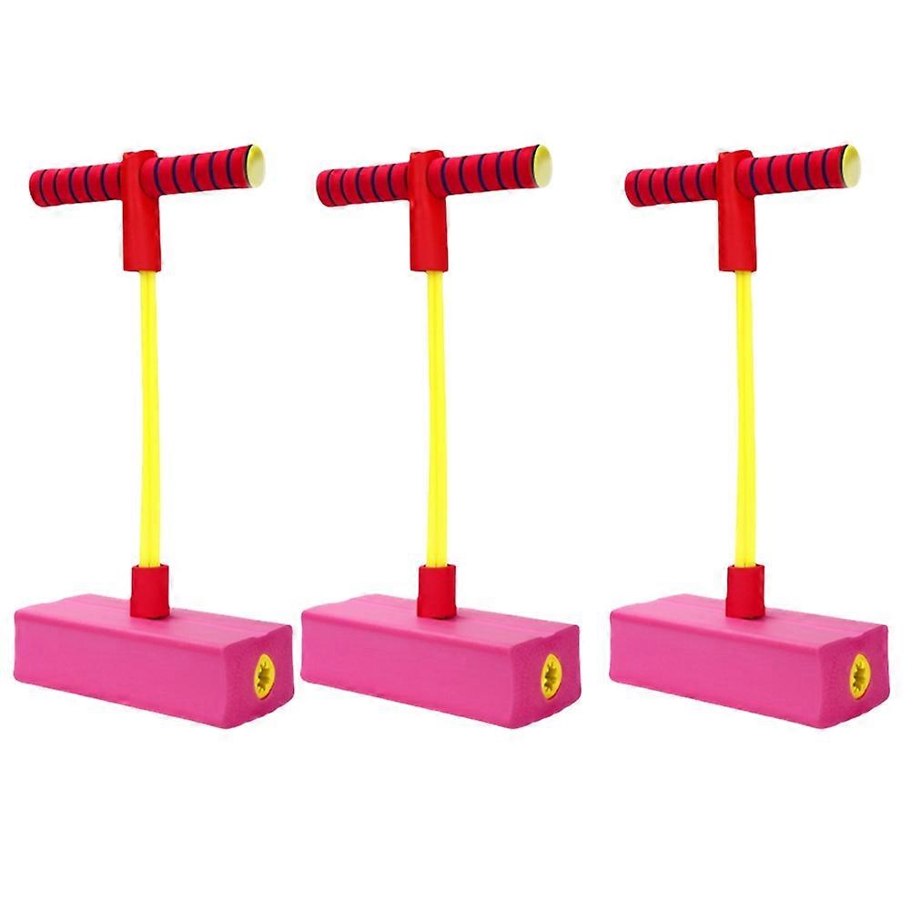 Children'S Frog Jumping Exercise Baby Bouncing Pole (with Sound) Pink
