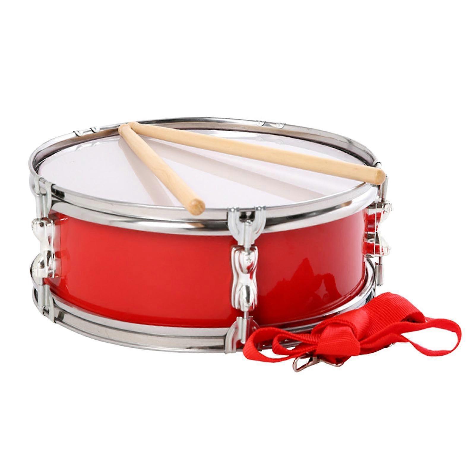 13 Inch Marching Snare Drum with Drumsticks and Strap, DualSided, BeginnerFriendly for Students