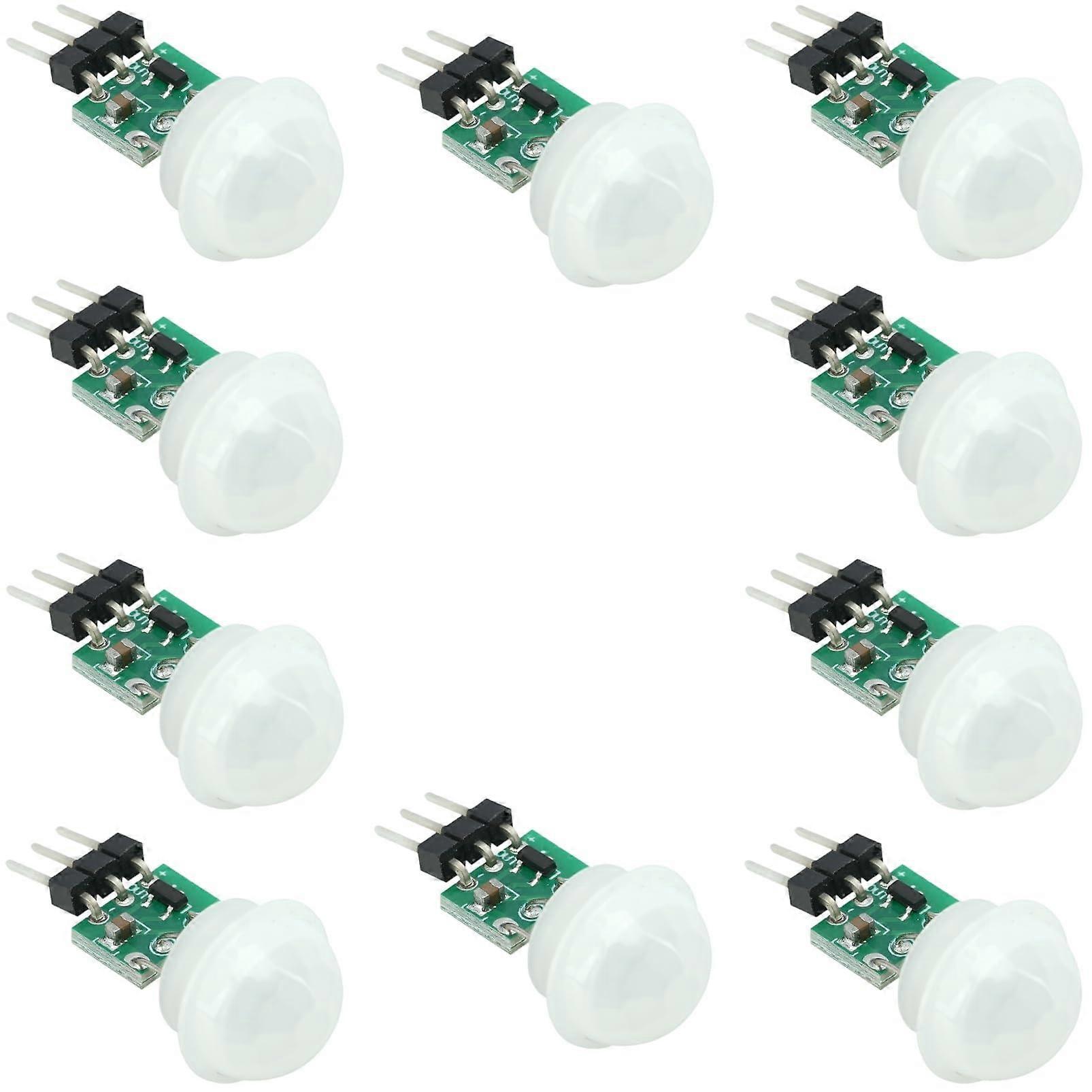 10Pcs AM312 Mini PIR Motion Sensor Module, Low Voltage Infrared Detector with Wide Angle Coverage