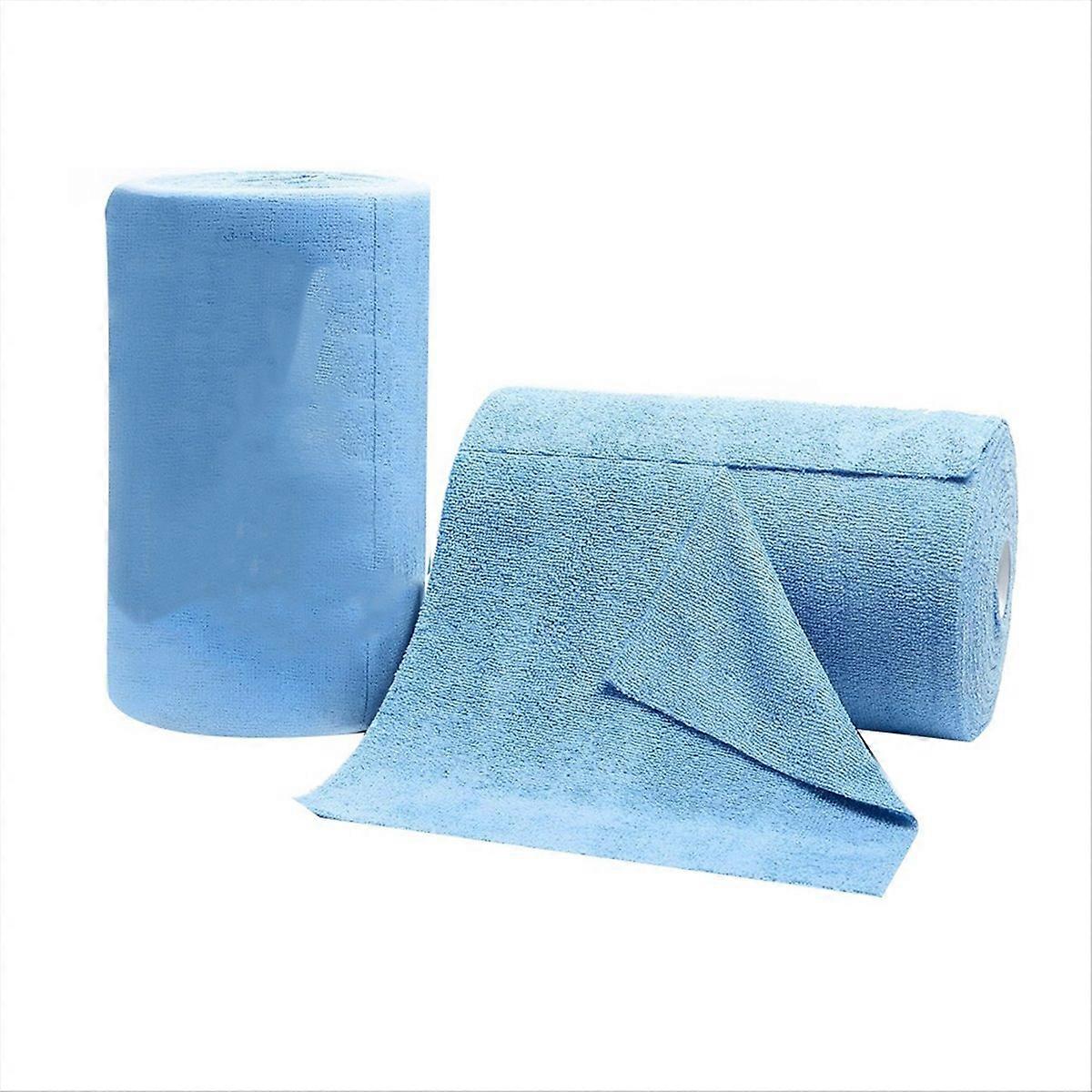 2-Roll Microfiber Cleaning Cloth Blue, Reusable