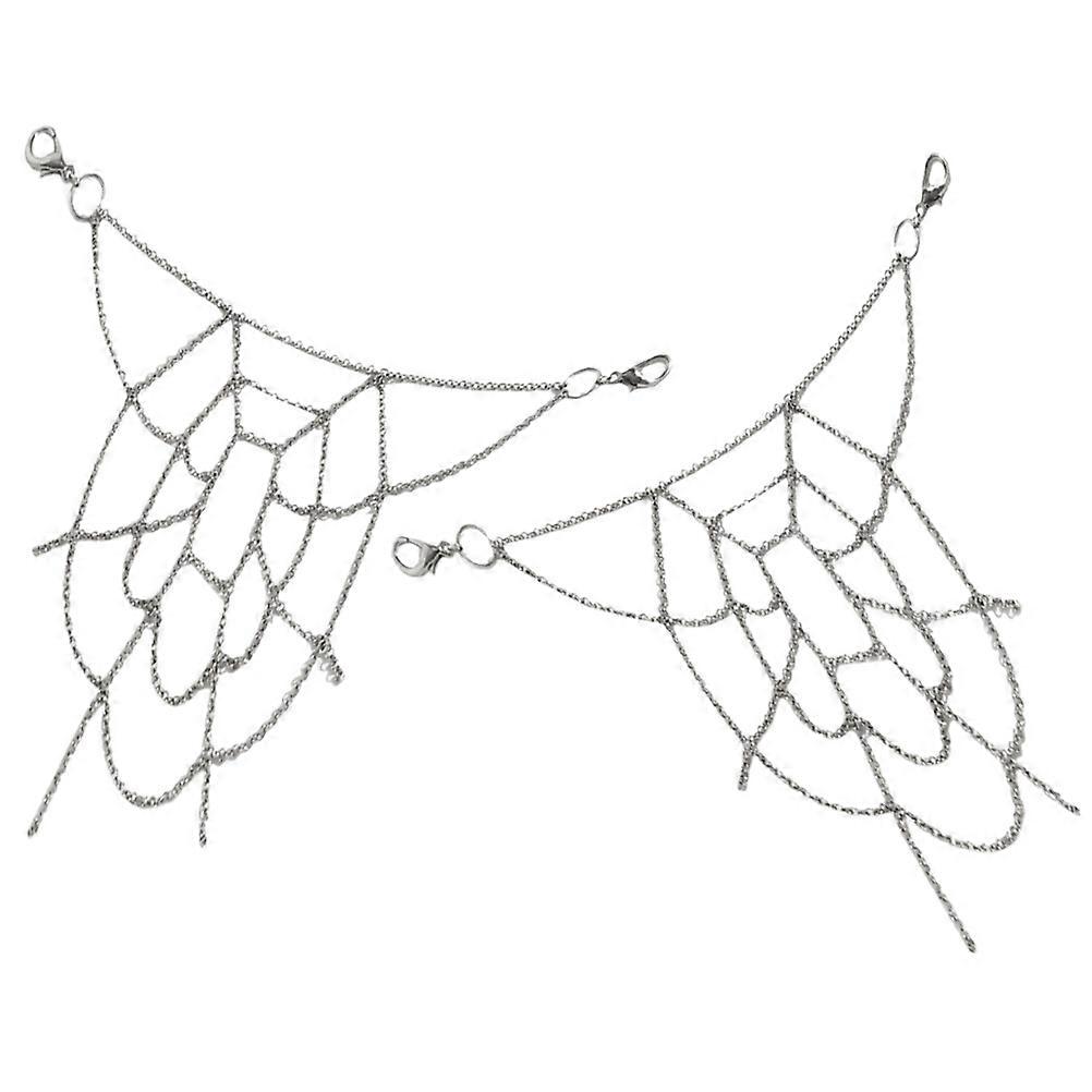 Webbing Pants Chain for Decoration Gothic Metal 2Pcs Set