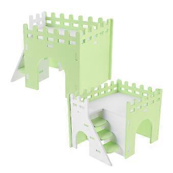 Delicate hamster schuilplaats met meerdere compartimenten, gemaakt van PVC, voor kleine huisdieren, ontspanningsruimte voor thuisgebruik, 2 sets
