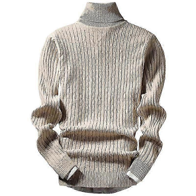 Men High Neck Plain Jumper Sweater