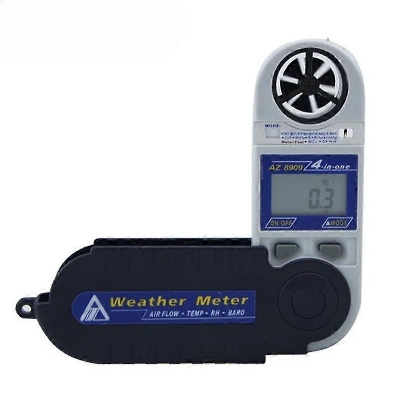 Az8909 Folding Anemometer, Handheld Multifunctional Anemometer Replaceable Wind Turbine